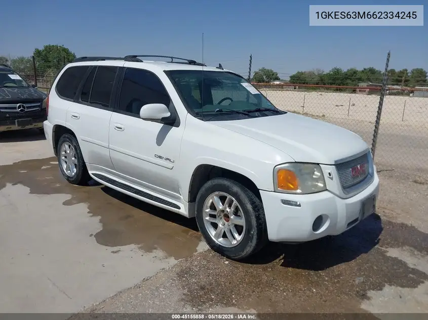 2006 GMC Envoy Denali VIN: 1GKES63M662334245 Lot: 45155858