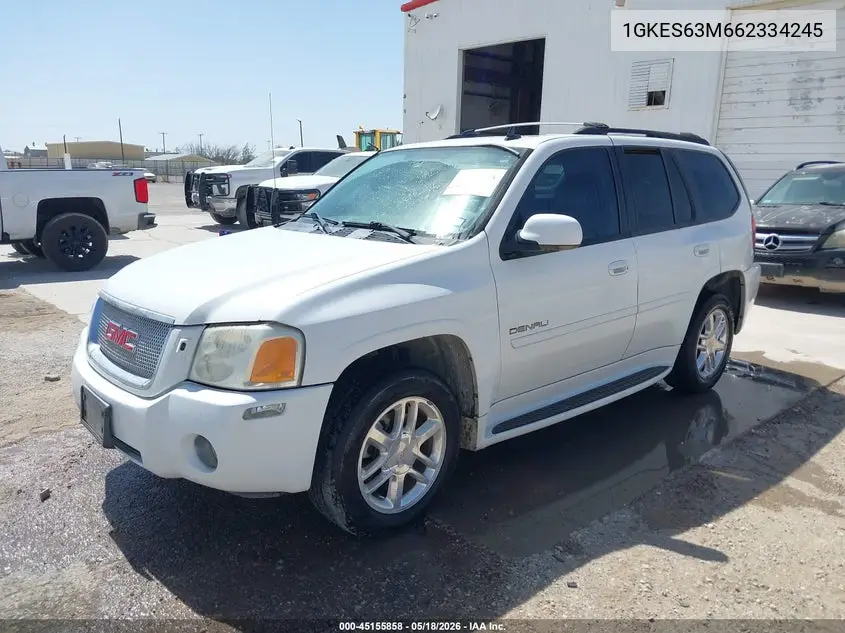 2006 GMC Envoy Denali VIN: 1GKES63M662334245 Lot: 45155858