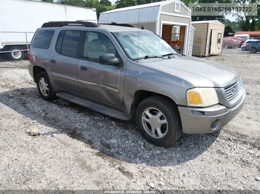 2006 GMC Envoy Xl Sle VIN: 1GKES16S766137722 Lot: 45226128
