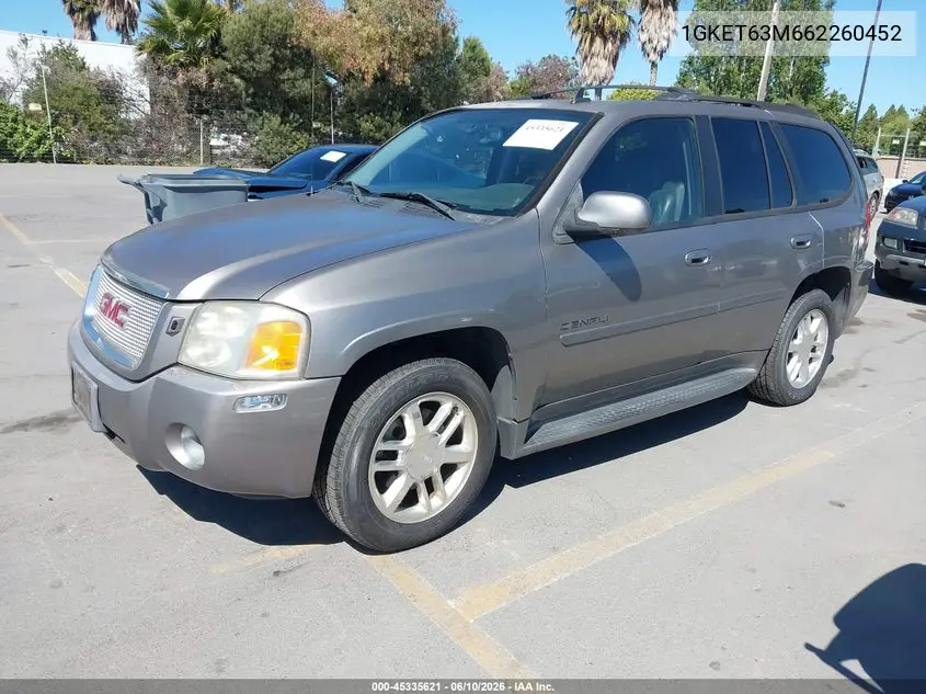 2006 GMC Envoy Denali VIN: 1GKET63M662260452 Lot: 45335621
