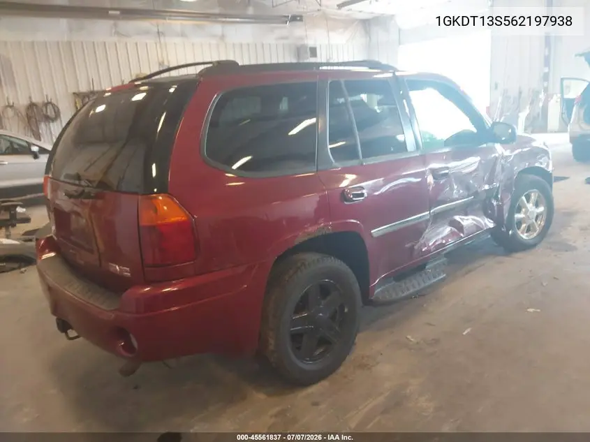 2006 GMC Envoy Slt VIN: 1GKDT13S562197938 Lot: 45561837