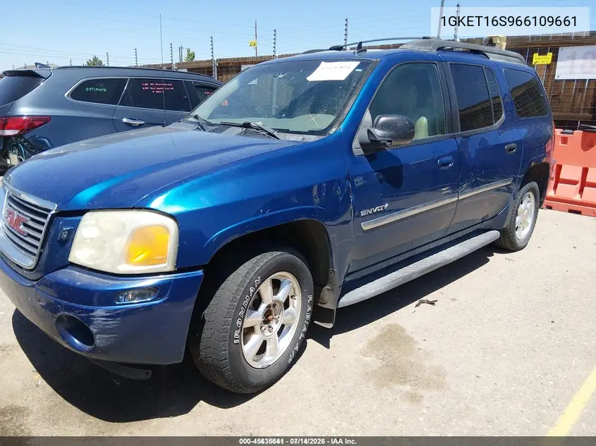 2006 GMC Envoy Xl Slt VIN: 1GKET16S966109661 Lot: 45635641