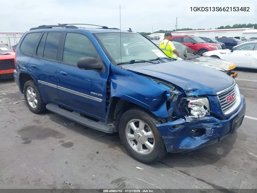 2006 GMC Envoy Slt VIN: 1GKDS13S662153482 Lot: 45683752