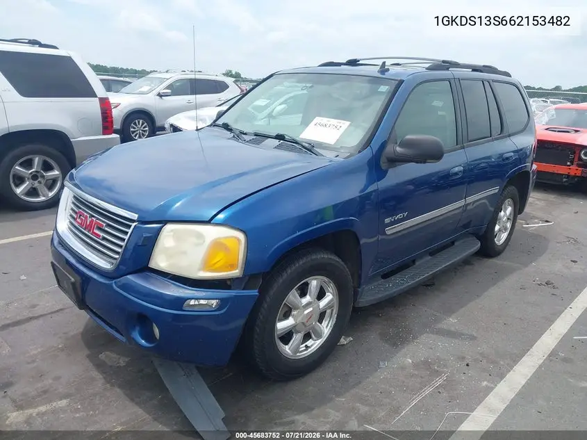 2006 GMC Envoy Slt VIN: 1GKDS13S662153482 Lot: 45683752