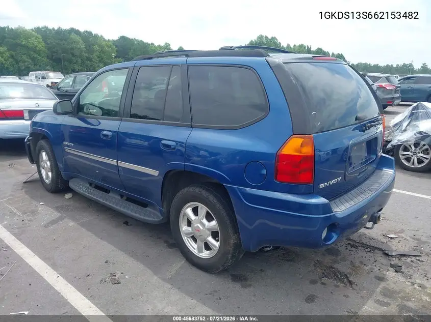 2006 GMC Envoy Slt VIN: 1GKDS13S662153482 Lot: 45683752