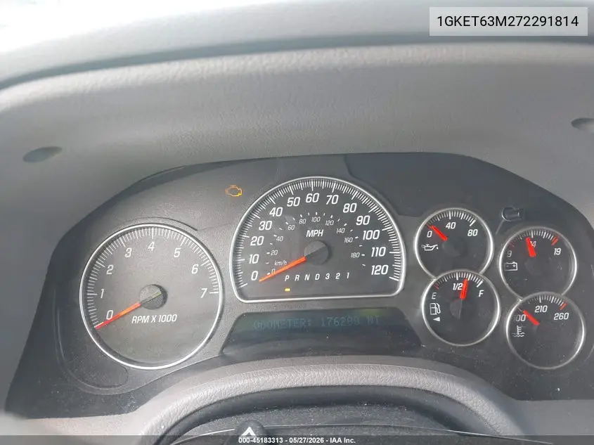 2007 GMC Envoy Denali VIN: 1GKET63M272291814 Lot: 45183313