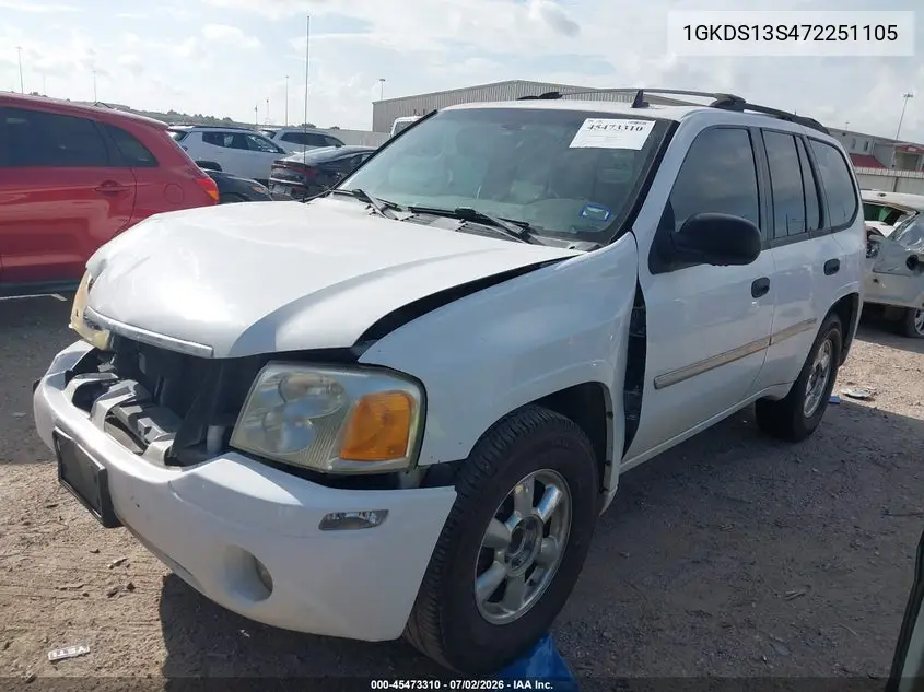 2007 GMC Envoy Sle Commercial VIN: 1GKDS13S472251105 Lot: 45473310
