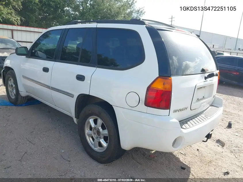 2007 GMC Envoy Sle Commercial VIN: 1GKDS13S472251105 Lot: 45473310
