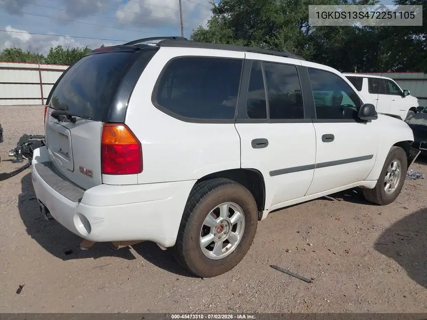 2007 GMC Envoy Sle Commercial VIN: 1GKDS13S472251105 Lot: 45473310