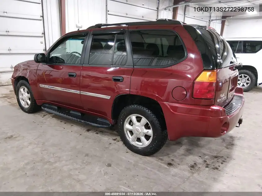 2007 GMC Envoy Sle Commercial VIN: 1GKDT13S272298758 Lot: 45591034