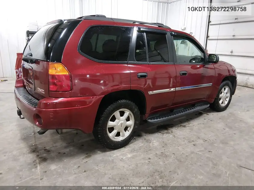 2007 GMC Envoy Sle Commercial VIN: 1GKDT13S272298758 Lot: 45591034