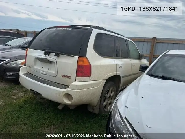 2008 GMC Envoy Slt VIN: 1GKDT13SX82171841 Lot: 20269061
