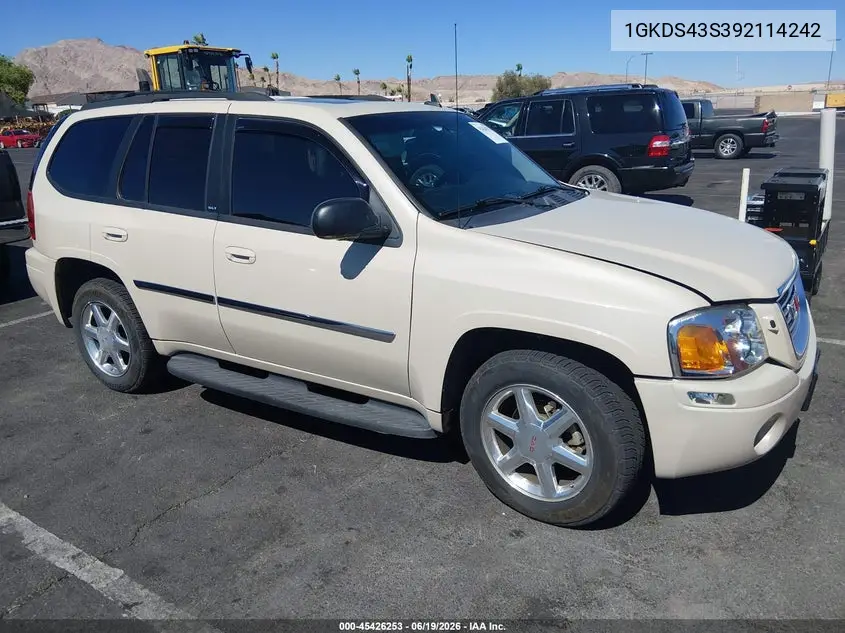 2009 GMC Envoy Slt VIN: 1GKDS43S392114242 Lot: 45426253