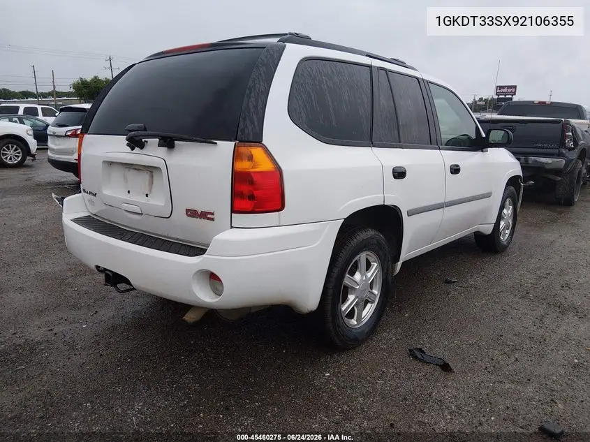 2009 GMC Envoy Sle VIN: 1GKDT33SX92106355 Lot: 45460275