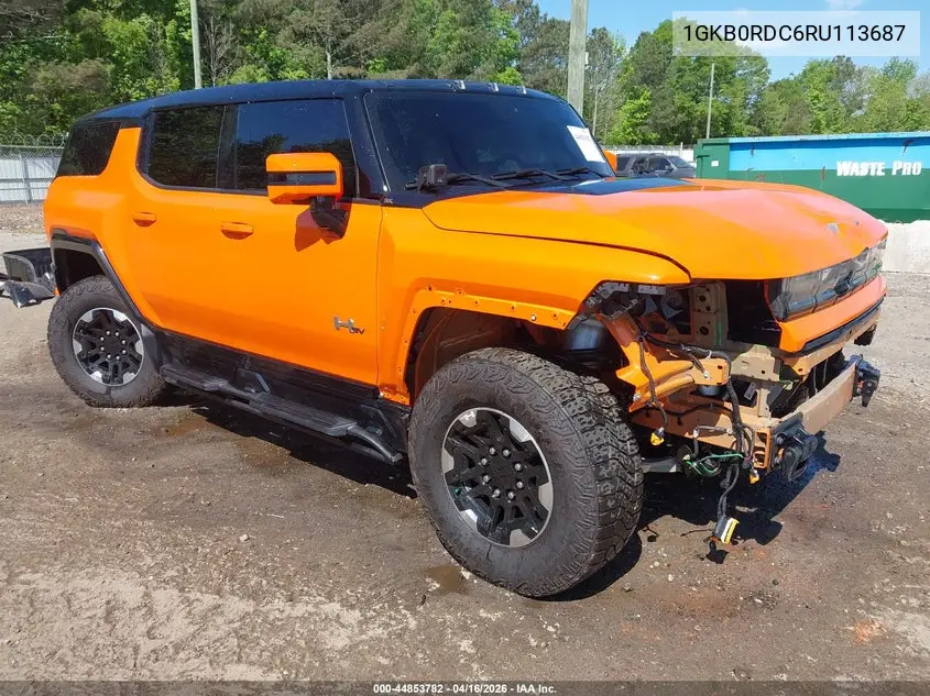 2024 GMC Hummer Ev Suv 3X VIN: 1GKB0RDC6RU113687 Lot: 44853782