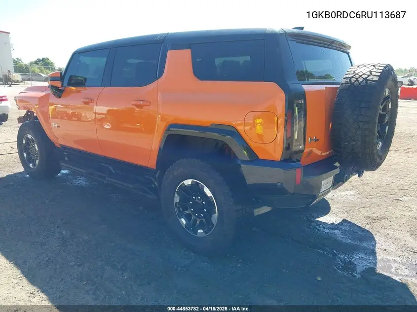 2024 GMC Hummer Ev Suv 3X VIN: 1GKB0RDC6RU113687 Lot: 44853782