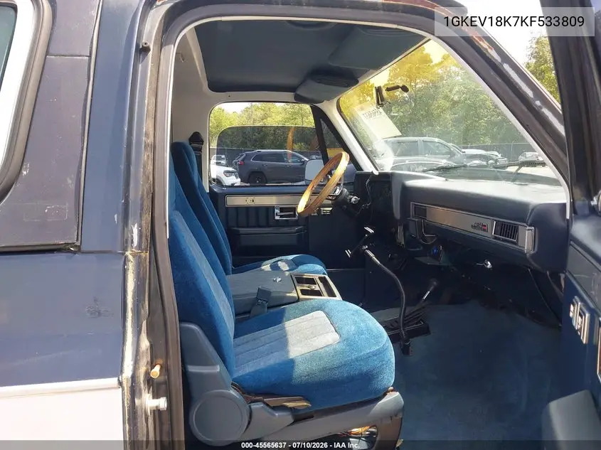 1989 GMC Jimmy V15 VIN: 1GKEV18K7KF533809 Lot: 45565637