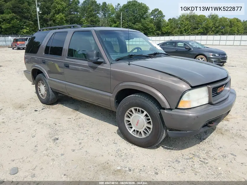 1998 GMC Jimmy Sls VIN: 1GKDT13W1WK522877 Lot: 45474614