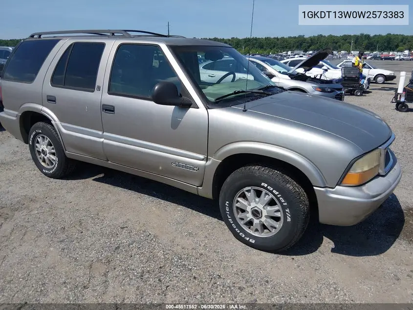 1998 GMC Jimmy Slt VIN: 1GKDT13W0W2573383 Lot: 45517552