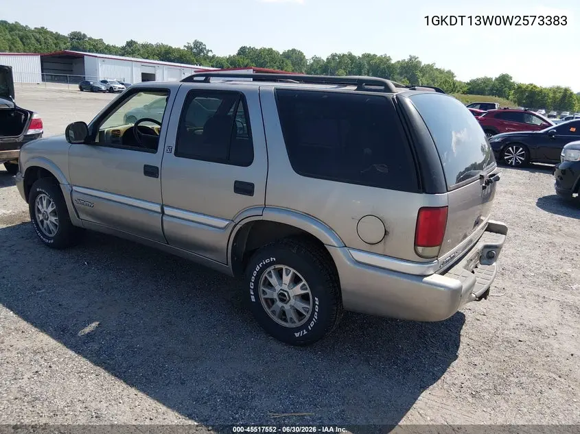 1998 GMC Jimmy Slt VIN: 1GKDT13W0W2573383 Lot: 45517552