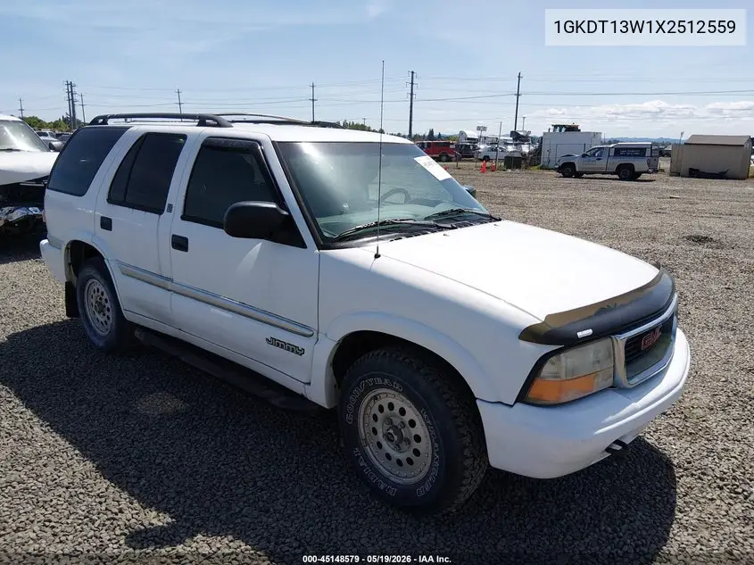 1999 GMC Jimmy Sle VIN: 1GKDT13W1X2512559 Lot: 45148579
