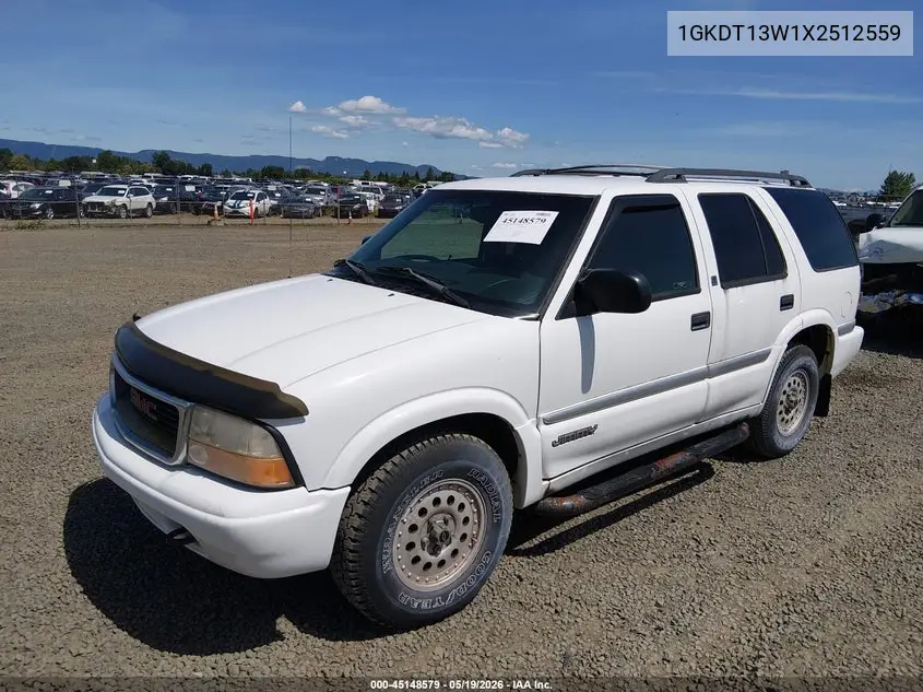1999 GMC Jimmy Sle VIN: 1GKDT13W1X2512559 Lot: 45148579