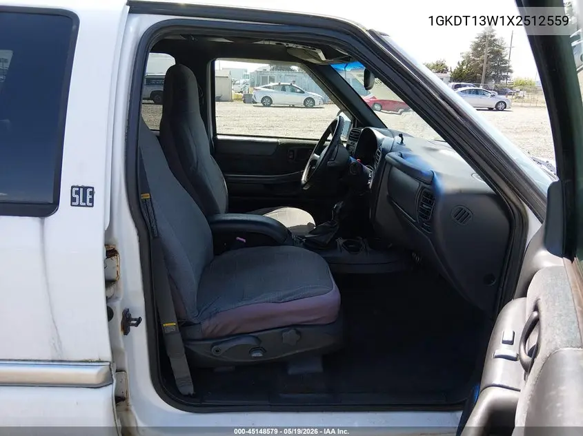 1999 GMC Jimmy Sle VIN: 1GKDT13W1X2512559 Lot: 45148579