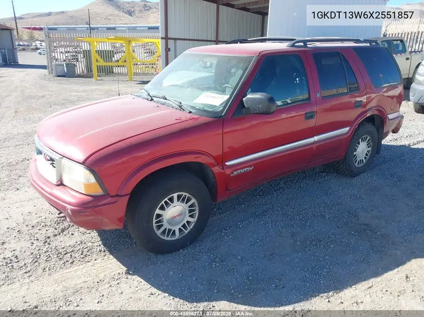1999 GMC Jimmy Sle VIN: 1GKDT13W6X2551857 Lot: 45596273