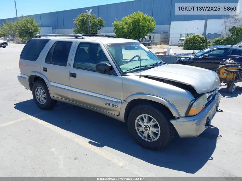 1999 GMC Jimmy Slt VIN: 1GKDT13W2X2515860 Lot: 45682047