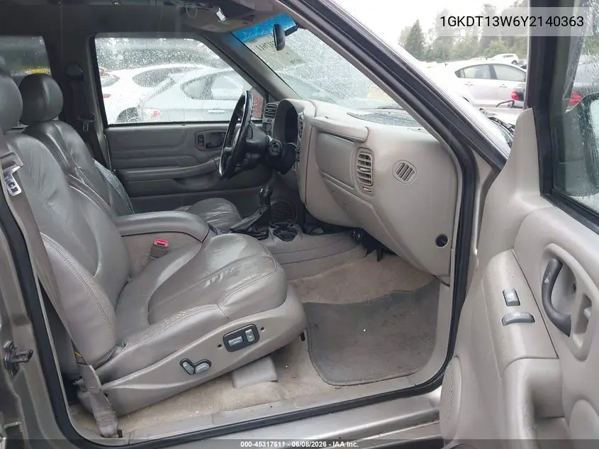 2000 GMC Jimmy Slt VIN: 1GKDT13W6Y2140363 Lot: 45317611