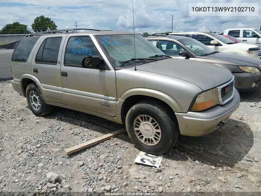 2000 GMC Jimmy Sle VIN: 1GKDT13W9Y2102710 Lot: 45635117