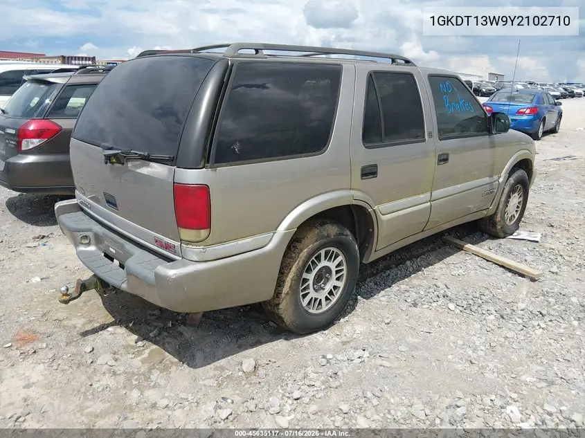 2000 GMC Jimmy Sle VIN: 1GKDT13W9Y2102710 Lot: 45635117