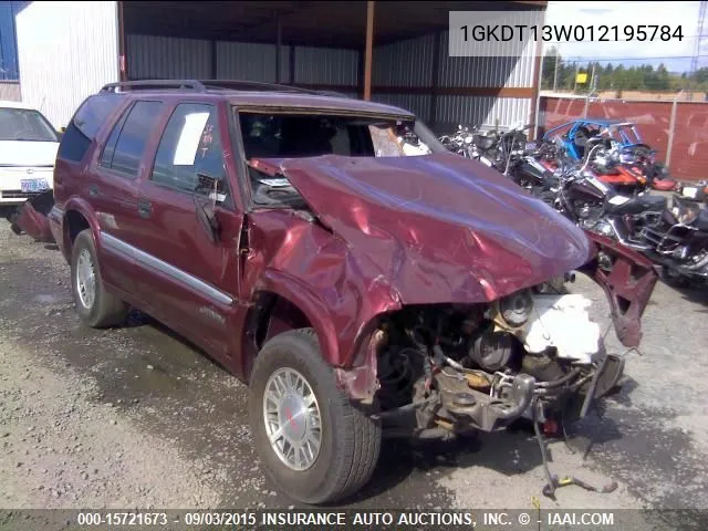 2001 GMC Jimmy VIN: 1GKDT13W012195784 Lot: 15721673