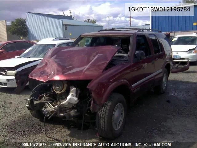 2001 GMC Jimmy VIN: 1GKDT13W012195784 Lot: 15721673