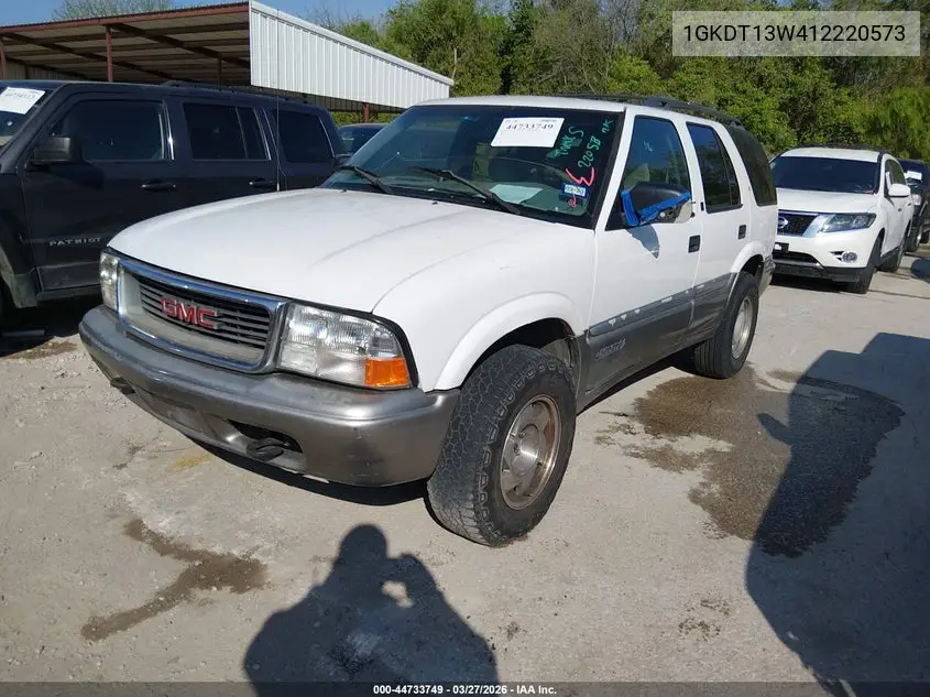 2001 GMC Jimmy Sle VIN: 1GKDT13W412220573 Lot: 44733749