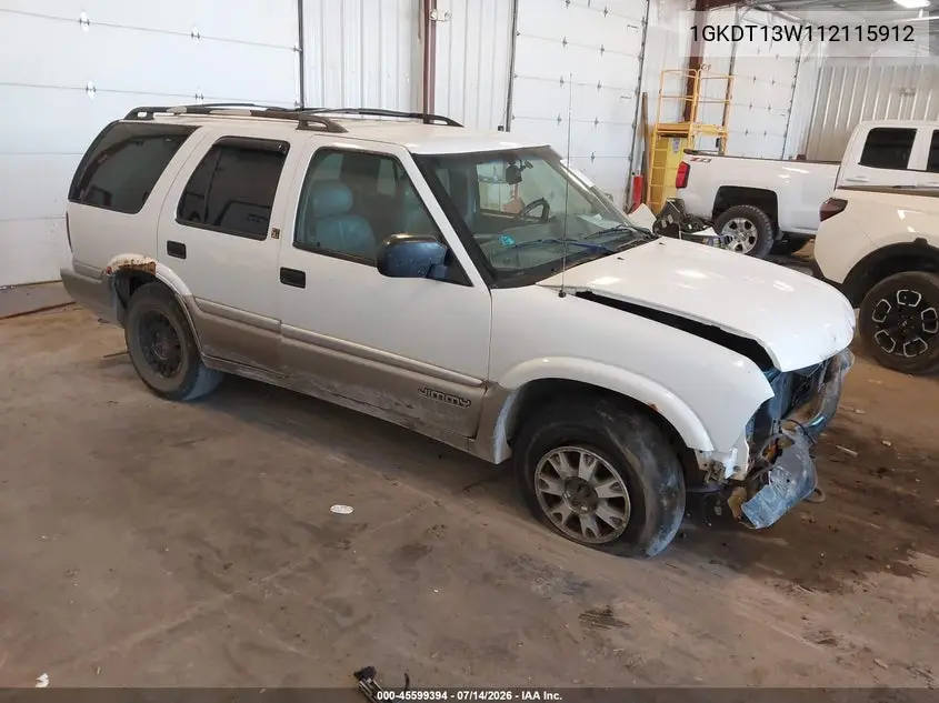 2001 GMC Jimmy Slt VIN: 1GKDT13W112115912 Lot: 45599394
