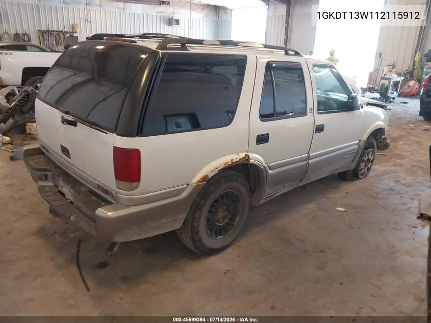 2001 GMC Jimmy Slt VIN: 1GKDT13W112115912 Lot: 45599394