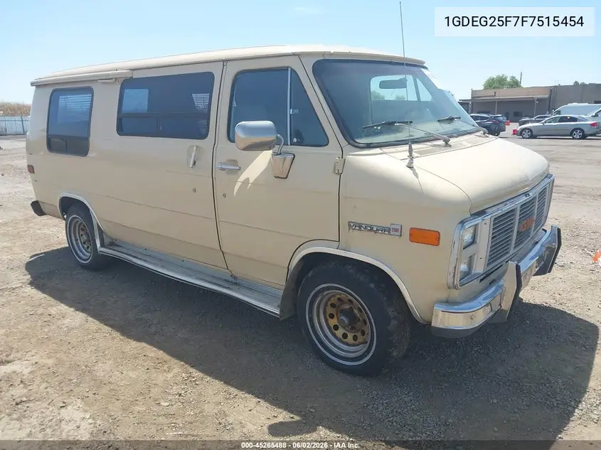 1985 GMC Rally Wagon / Van G2500 VIN: 1GDEG25F7F7515454 Lot: 45265488