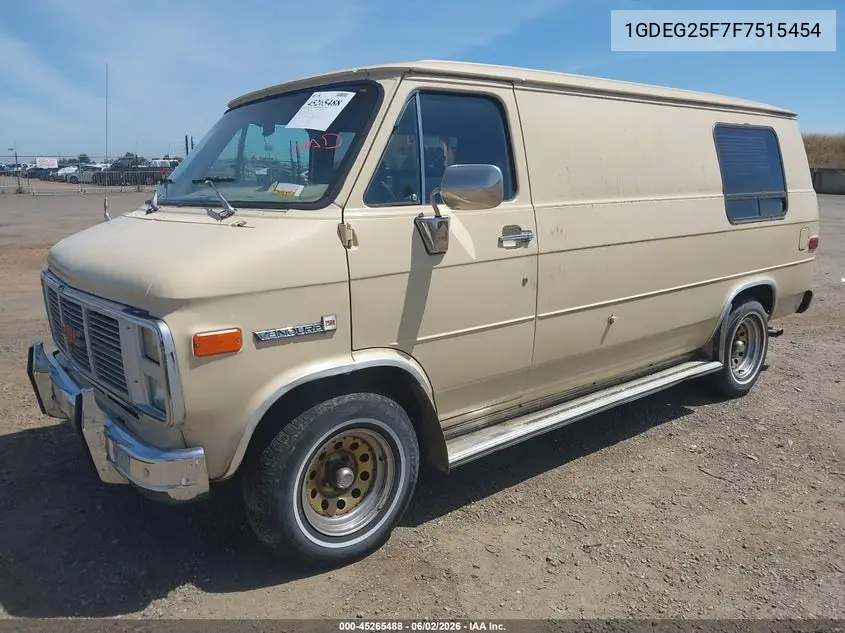 1985 GMC Rally Wagon / Van G2500 VIN: 1GDEG25F7F7515454 Lot: 45265488