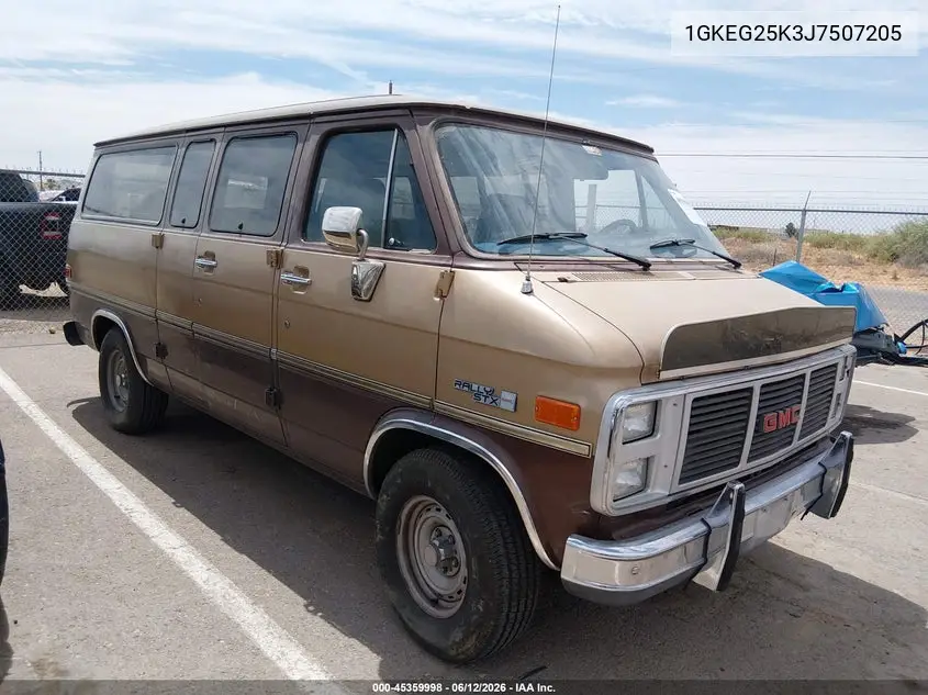1988 GMC Rally Wagon G2500 VIN: 1GKEG25K3J7507205 Lot: 45359998