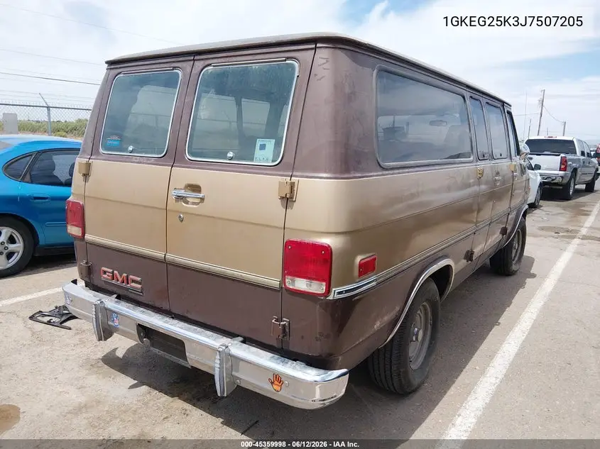 1988 GMC Rally Wagon G2500 VIN: 1GKEG25K3J7507205 Lot: 45359998