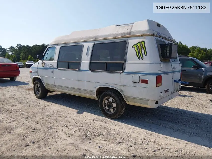 1992 GMC Rally Wagon / Van G2500 VIN: 1GDEG25K8N7511182 Lot: 45362419