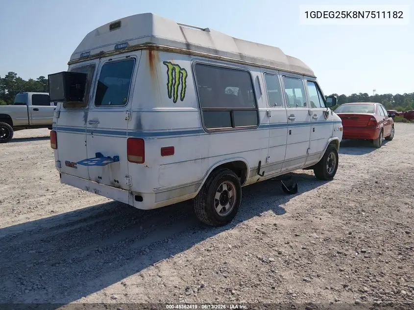 1992 GMC Rally Wagon / Van G2500 VIN: 1GDEG25K8N7511182 Lot: 45362419