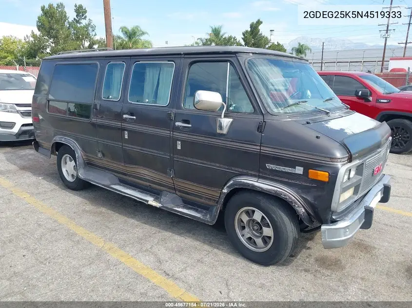 1992 GMC Rally Wagon / Van G2500 VIN: 2GDEG25K5N4519333 Lot: 45677154