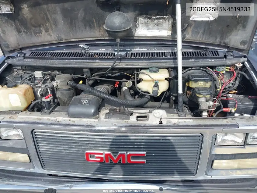 1992 GMC Rally Wagon / Van G2500 VIN: 2GDEG25K5N4519333 Lot: 45677154