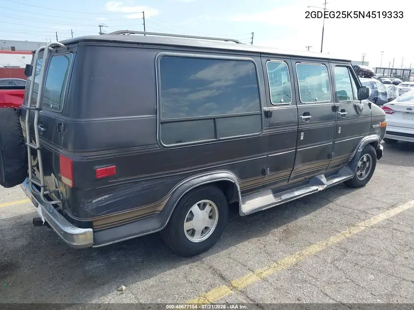 1992 GMC Rally Wagon / Van G2500 VIN: 2GDEG25K5N4519333 Lot: 45677154