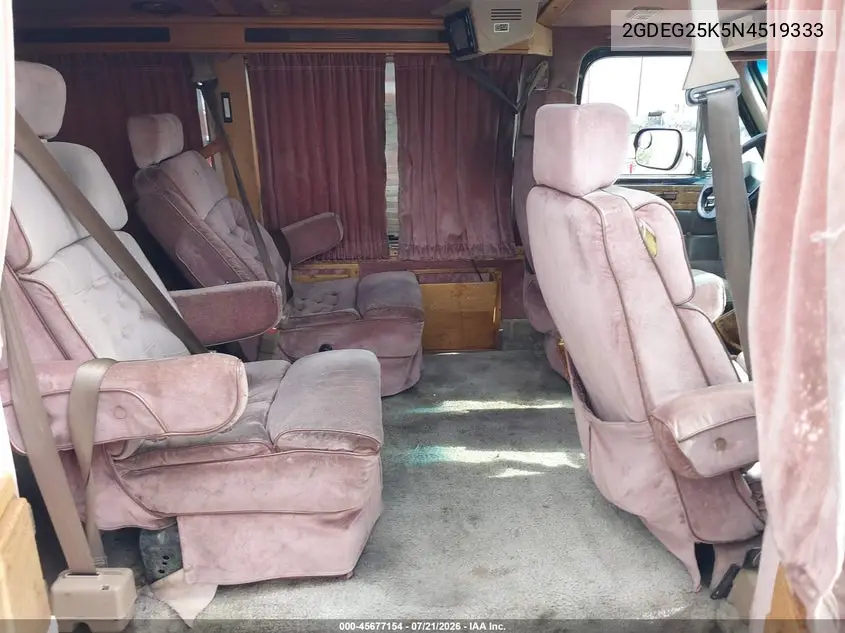 1992 GMC Rally Wagon / Van G2500 VIN: 2GDEG25K5N4519333 Lot: 45677154