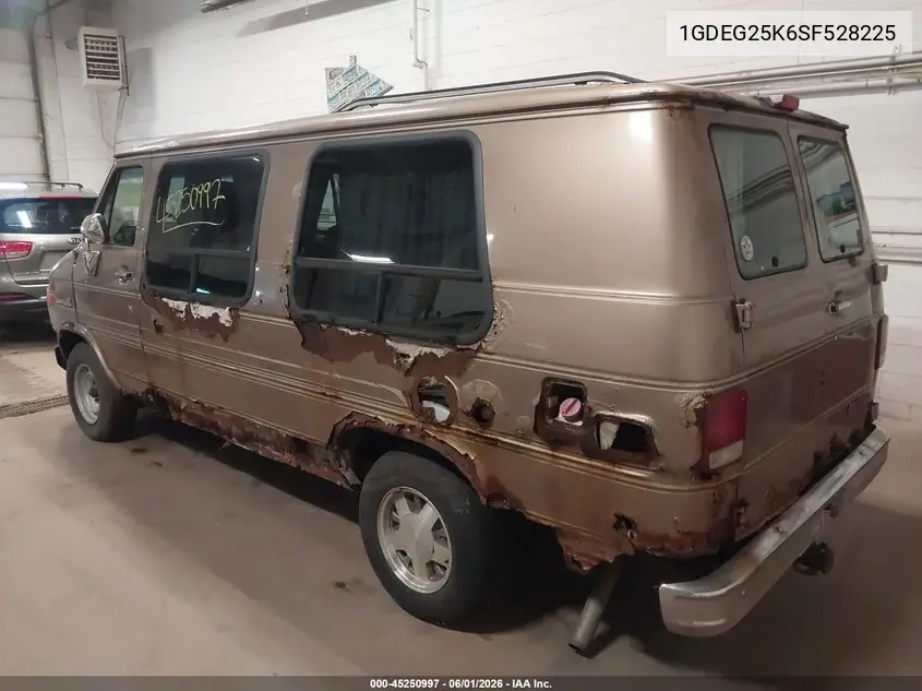 1995 GMC Rally Wagon / Van G2500 VIN: 1GDEG25K6SF528225 Lot: 45250997