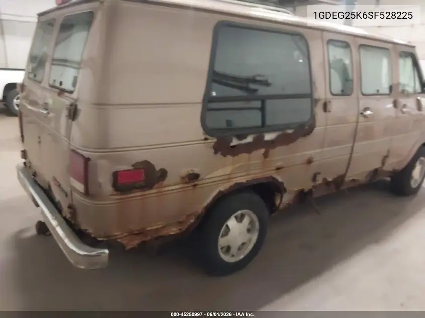1995 GMC Rally Wagon / Van G2500 VIN: 1GDEG25K6SF528225 Lot: 45250997