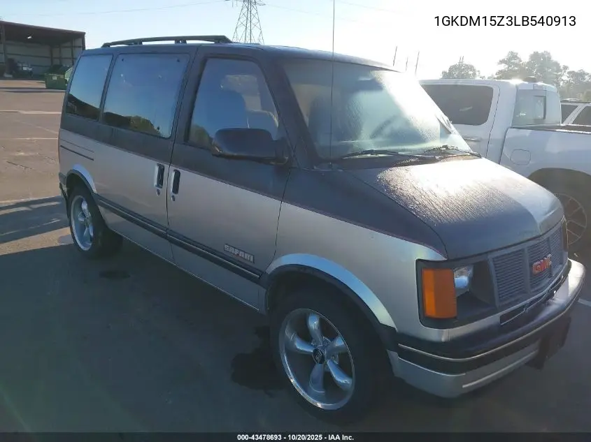 1990 GMC Safari VIN: 1GKDM15Z3LB540913 Lot: 43478693